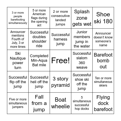 Min-Aqua Bats Bingo Card