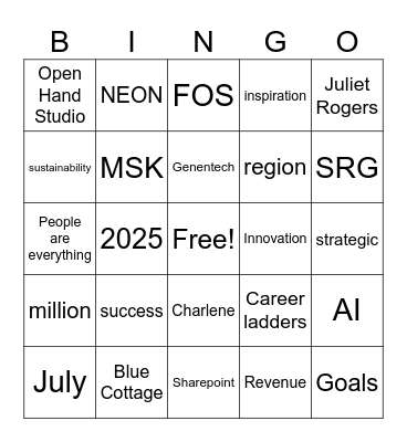 State of the Firm Bingo Card
