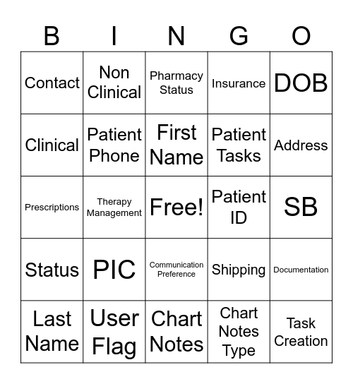 RxHome-Intro Bingo Card