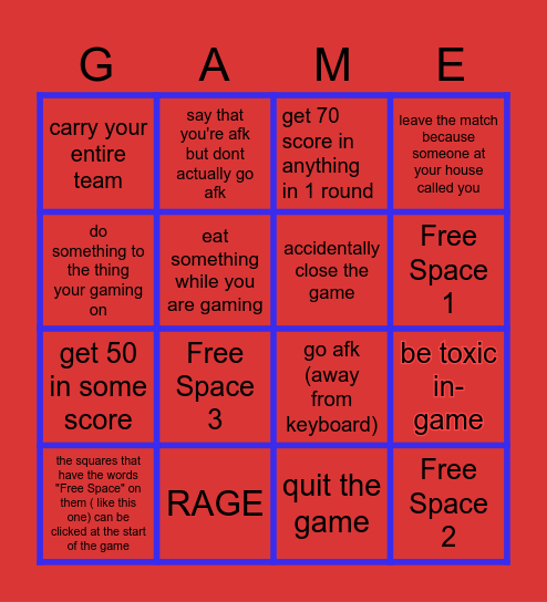 Gaming Bingo (Easy) Bingo Card