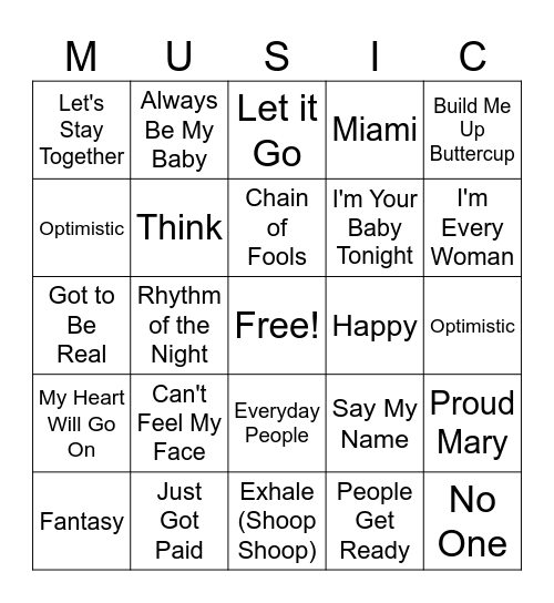 Reid Family Reunion Bingo Card