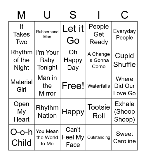 Reid Family Reunion Bingo Card