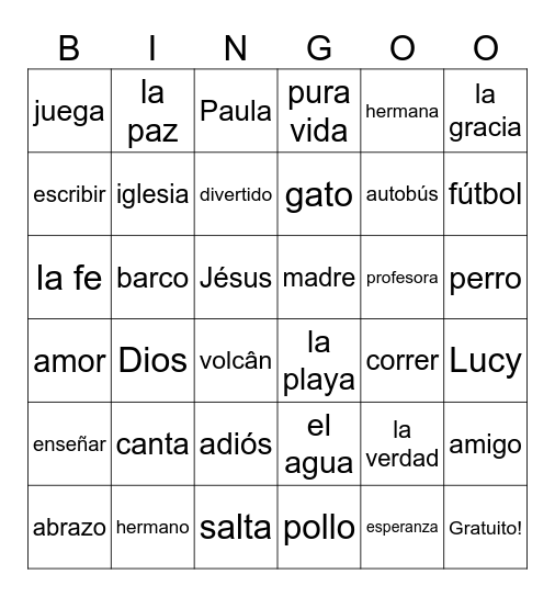 Bingo Card