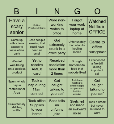 OFFICE BINGO Card