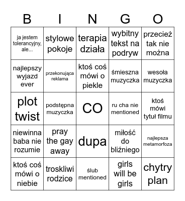Oglądanko Pride Month Edition Bingo Card