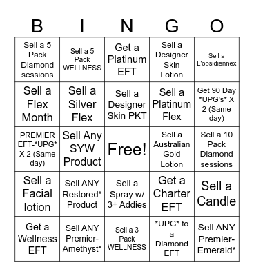 JULY BINGO Card
