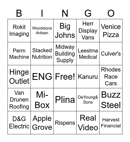 B~I~N~G~O Bingo Card
