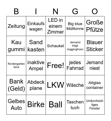 Go wild Mission Wildnis Bingo Card
