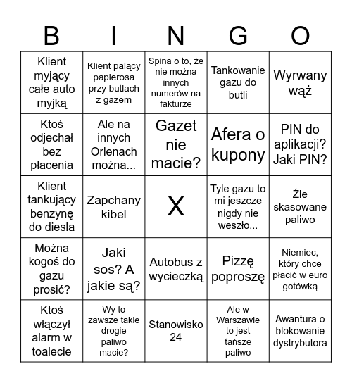 Stacyjne bingo 2024 Bingo Card