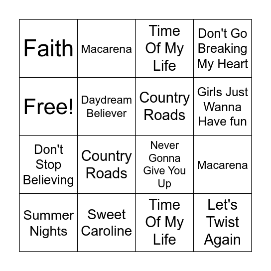 Bingo Card