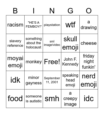 Me and My Friend Group! Bingo Card