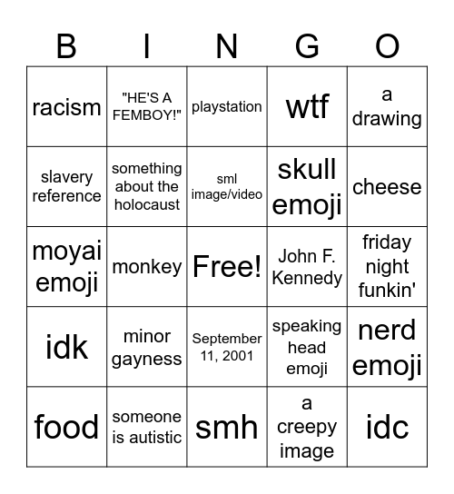 Me and My Friend Group! Bingo Card