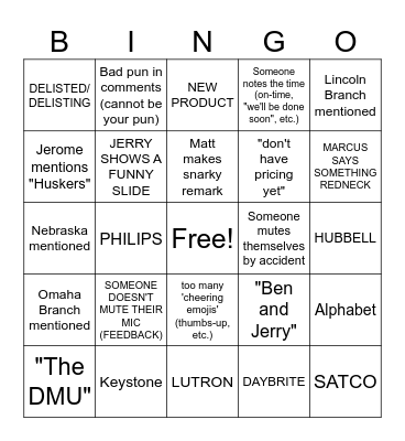 FIXTURE FRIDAY BINGO! Bingo Card