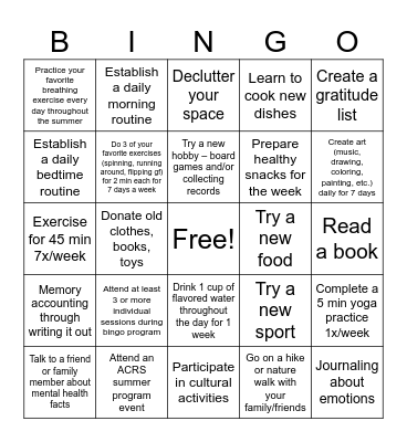 NT BINGO Card