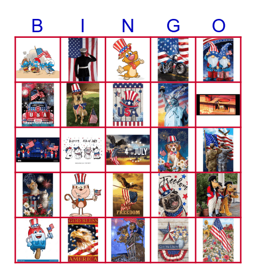 4th of July Bingo Card