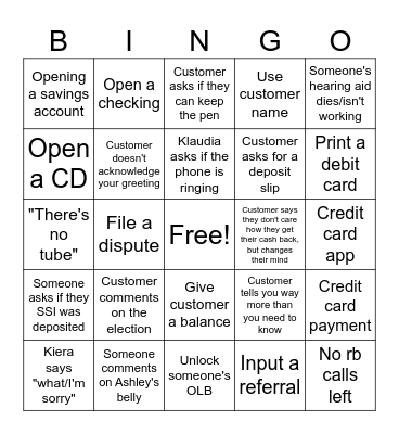 Bingo Card