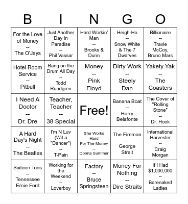 Bingo > Work Bingo Card