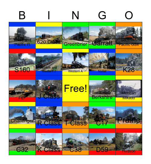 Stalwarts of Steam Bingo Card