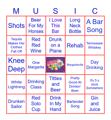 Drinking Songs Bingo Card