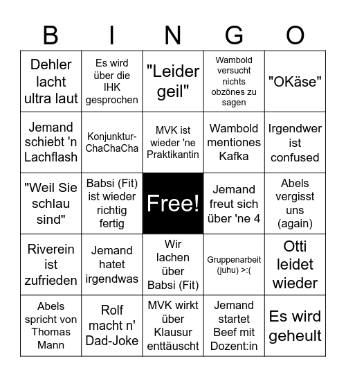 Bullshit  Bingo mcf-edition Bingo Card