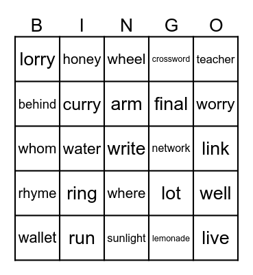 Bingo! Bingo! Bingo Card