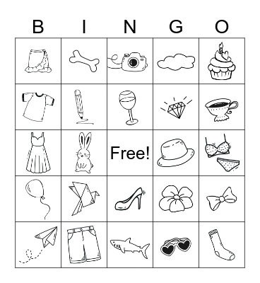 Summer White Night Bingo Card