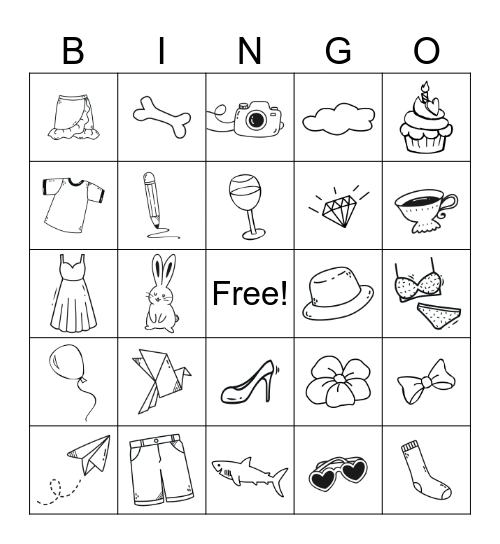 Summer White Night Bingo Card