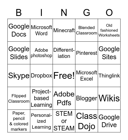 Meet Meego® Bingo Card