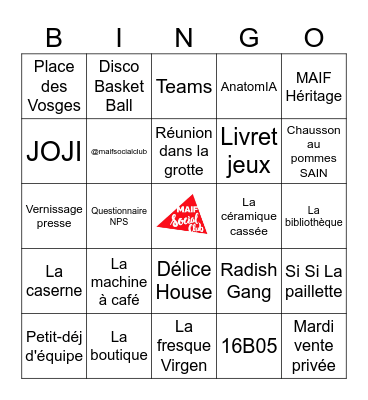 MSC Bingo Card