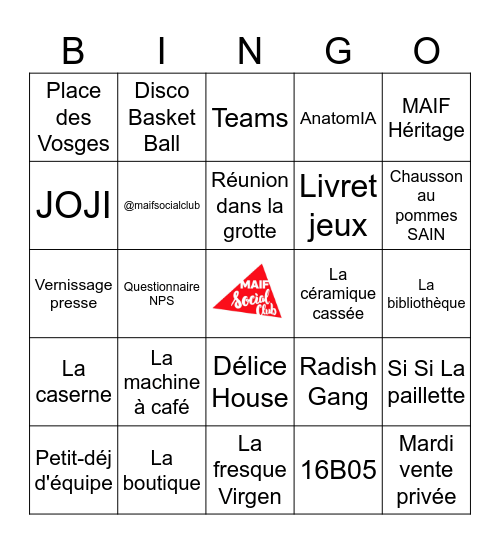 MSC Bingo Card