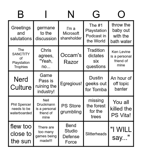 Sacred Symbols Bingo Card