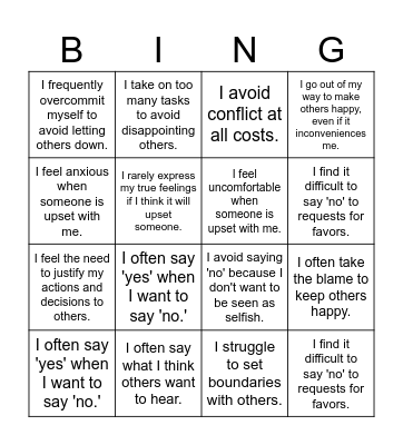Pinnacle Bingo Card