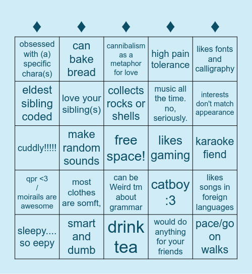 how vee coded are you... Bingo Card