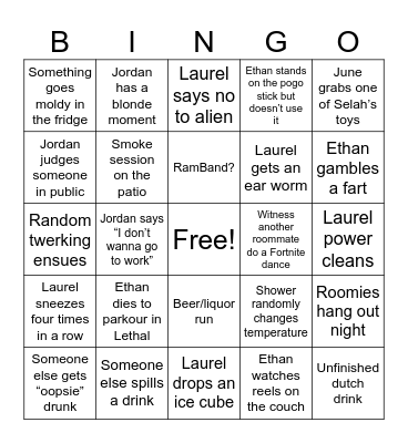 Patrick Bingo Card