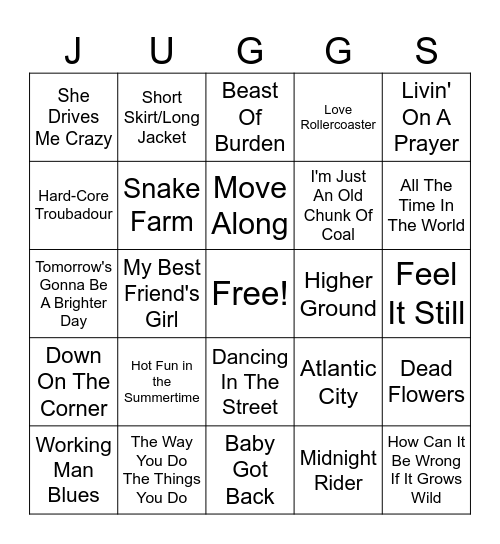 AI DJ BINGO (Spotify) Bingo Card