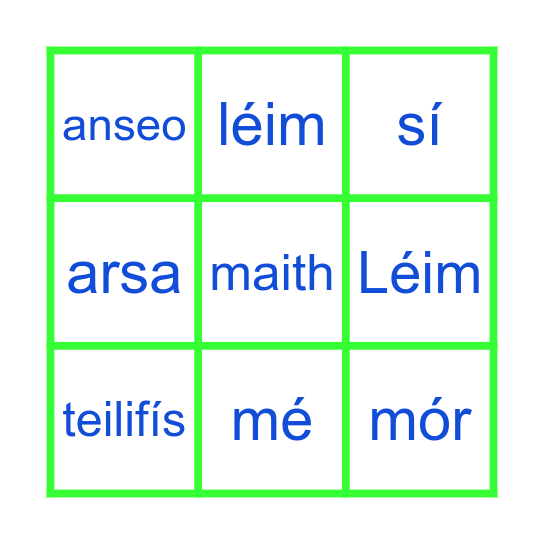 Sraith Loch Lao 2bt Bingo Card