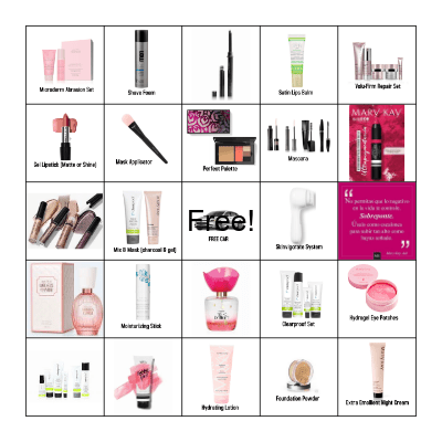 Mary Kay Summer time Bingo Card