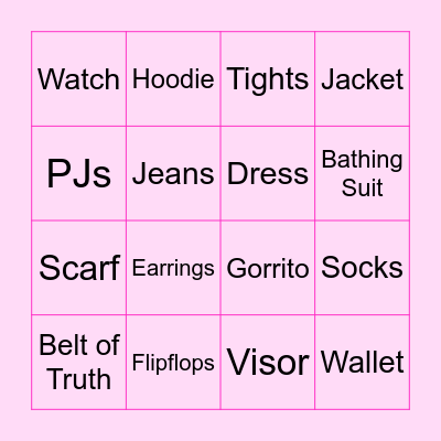 Women's Meeting Bingo! Bingo Card