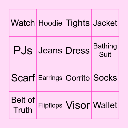 Women's Meeting Bingo! Bingo Card