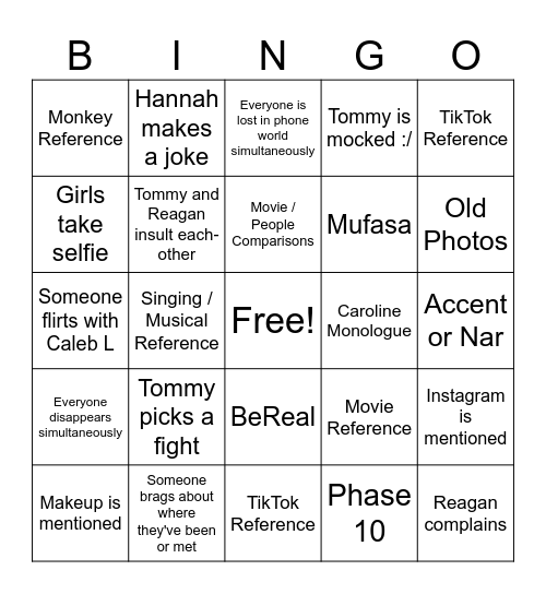 Zambia 2024 Bingo Card