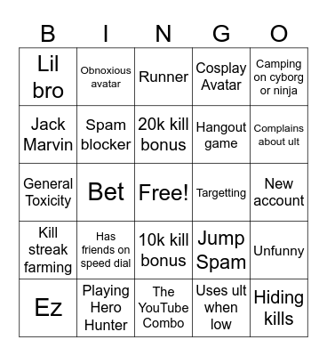 e Bingo Card
