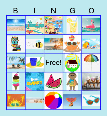 Summer Images Bingo Card