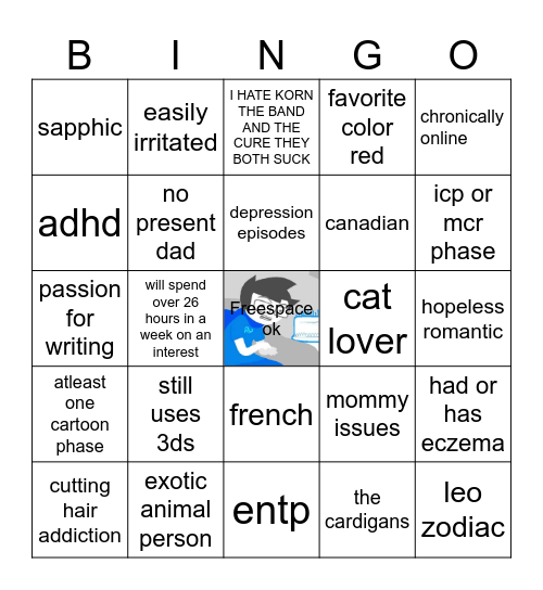 ZOEY Bingo Card