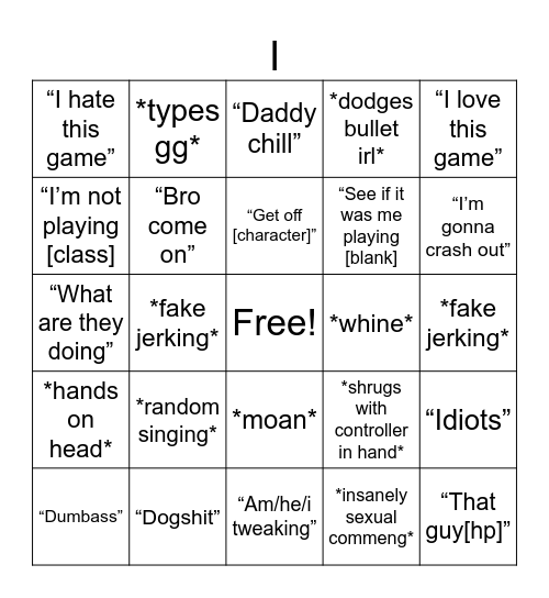 Untitled you Bingo Card