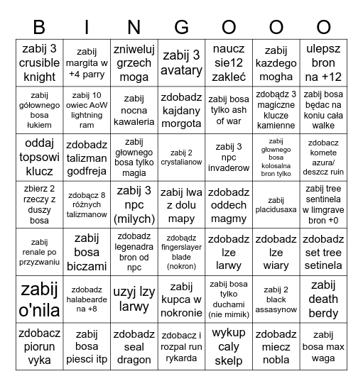 bingo elden ring Bingo Card