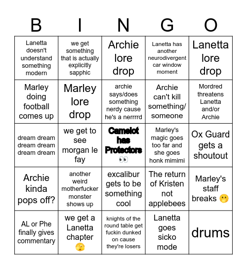 POCL Bingo Card Bingo Card