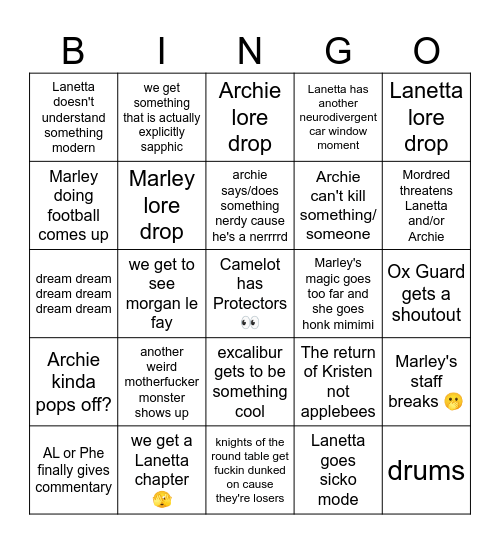 POCL Bingo Card Bingo Card