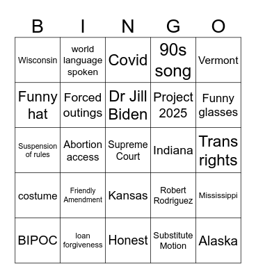 NEA RA Bingo 2024 Bingo Card