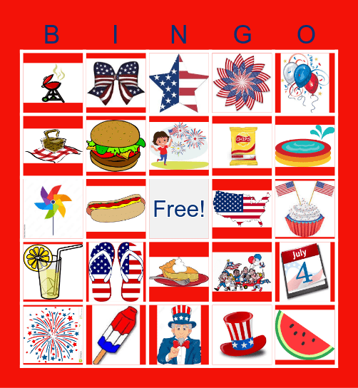 4th OF JULY Bingo Card