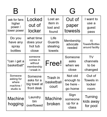 Bored At Work Bingo Card